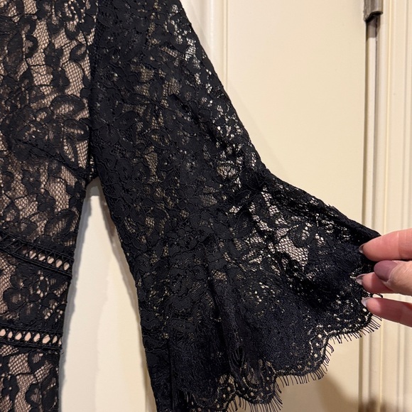 navy lace maxi dress uk Leely Women Navy Long Sleeves Chiffon A-Line Maxi Mother of the Bride Dress  with Lace High Neck Long Sleeves Wedding Guest Dress – leelyuk main image 1